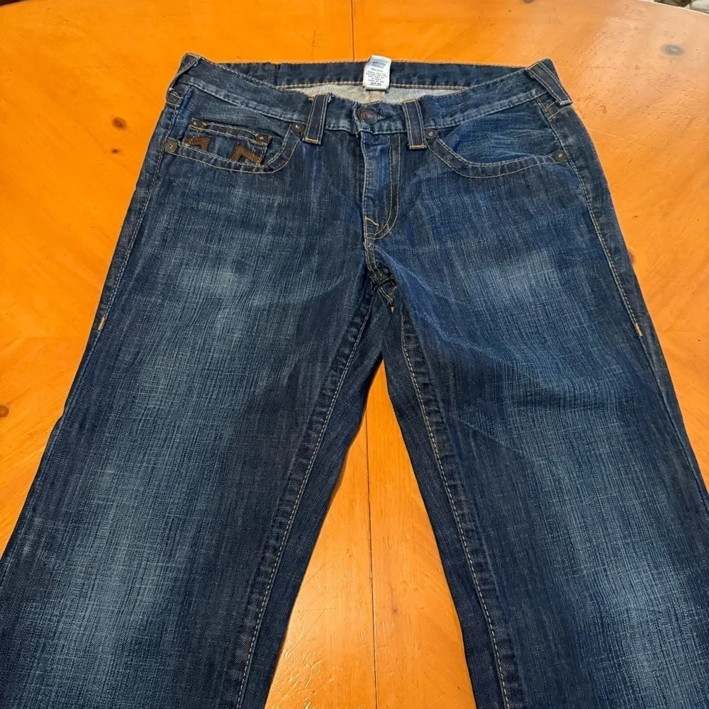 True Religion Section Row Seat Bootcut Jeans 36x34 Vintage Y2K USA Made Unique